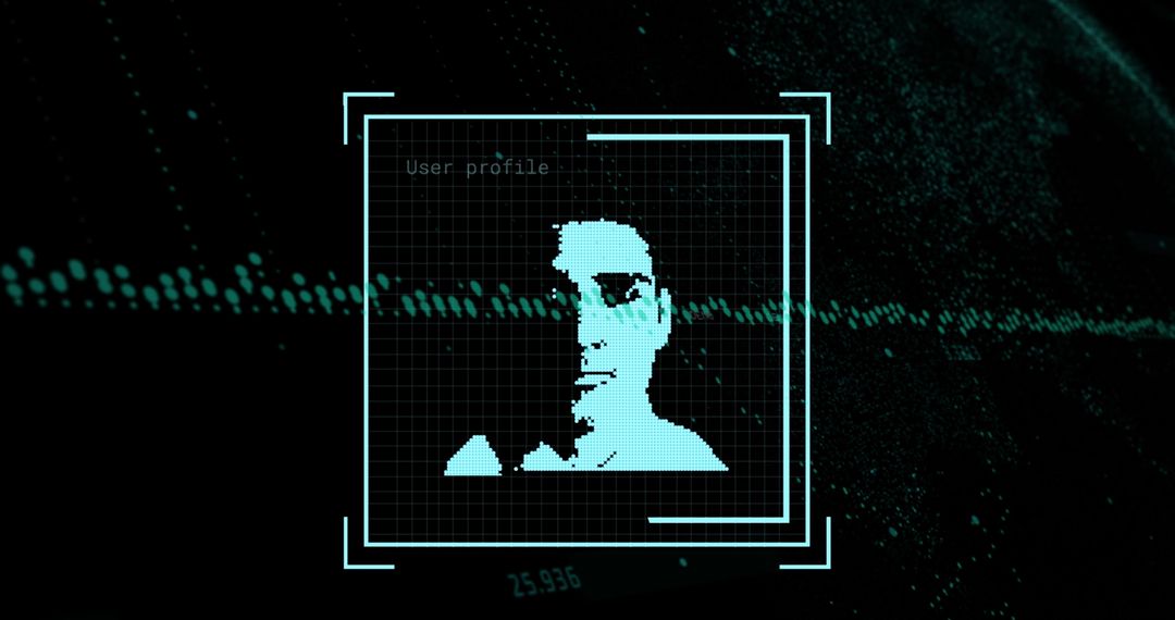 Digital User Profile with Futuristic HUD Interface