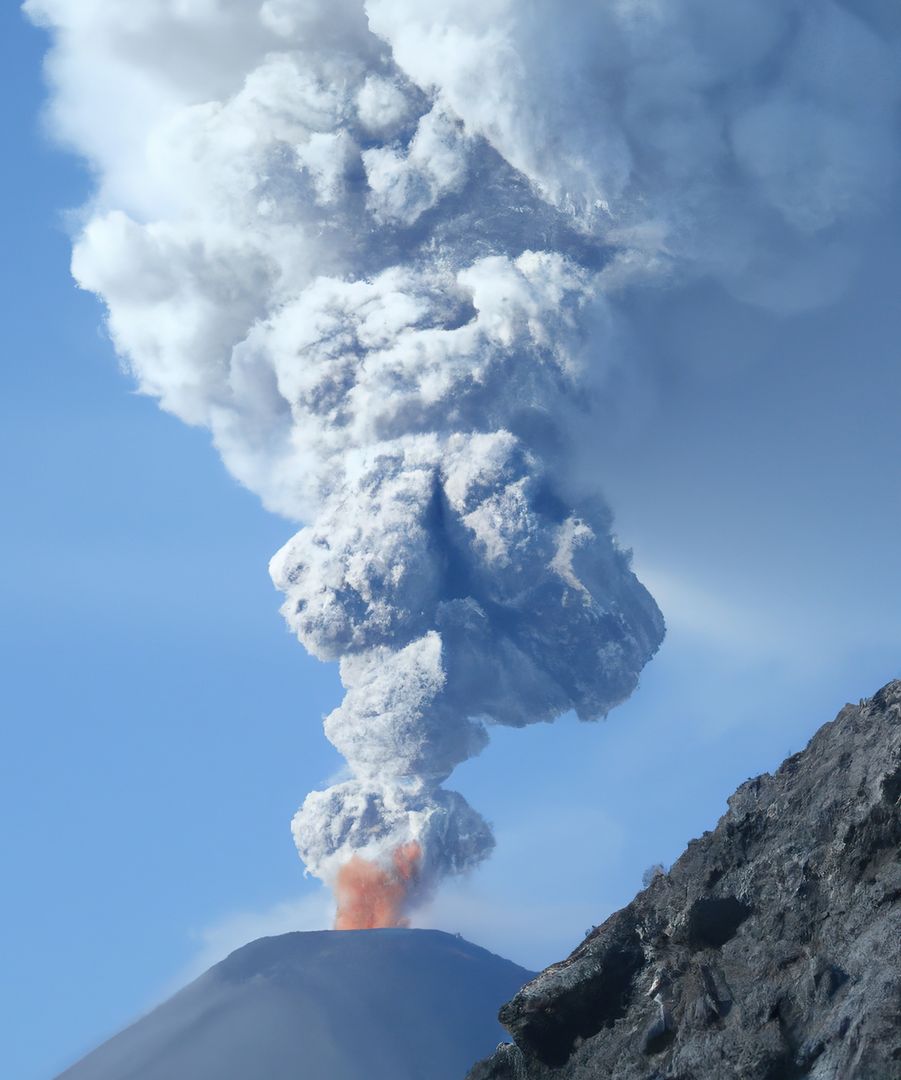 Dramatic Eruption at Active Volcano with Smoke and Ash Plume - Free Images, Stock Photos and Pictures on Pikwizard.com