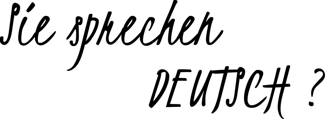 Sie Sprechen Deutsch Text on Transparent Background Concept