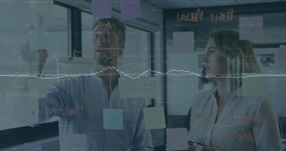 Business Team Analyzing Financial Data with Digital Technology