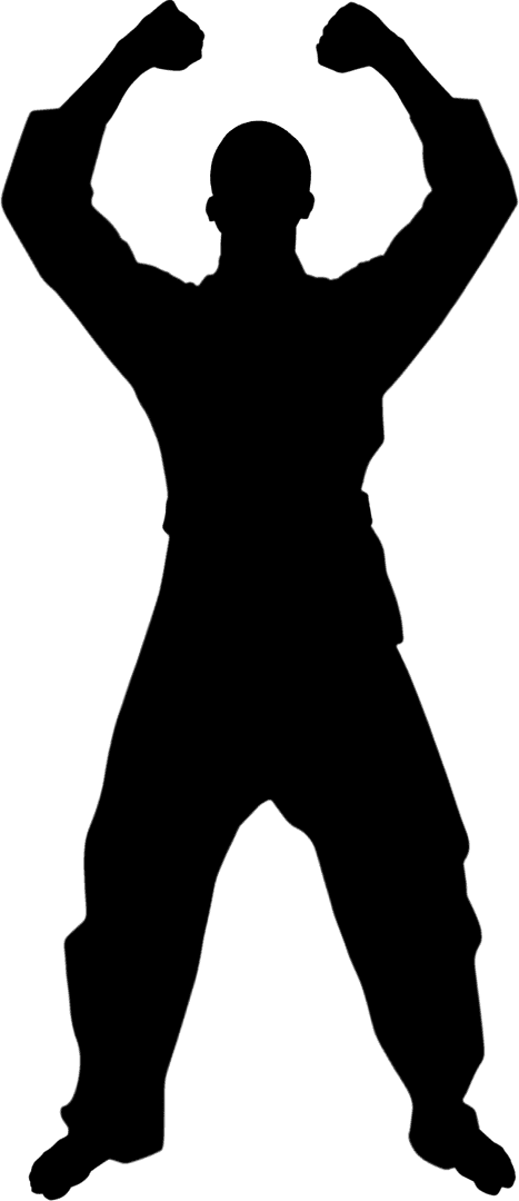 Silhouette of a Man on Transparent Background