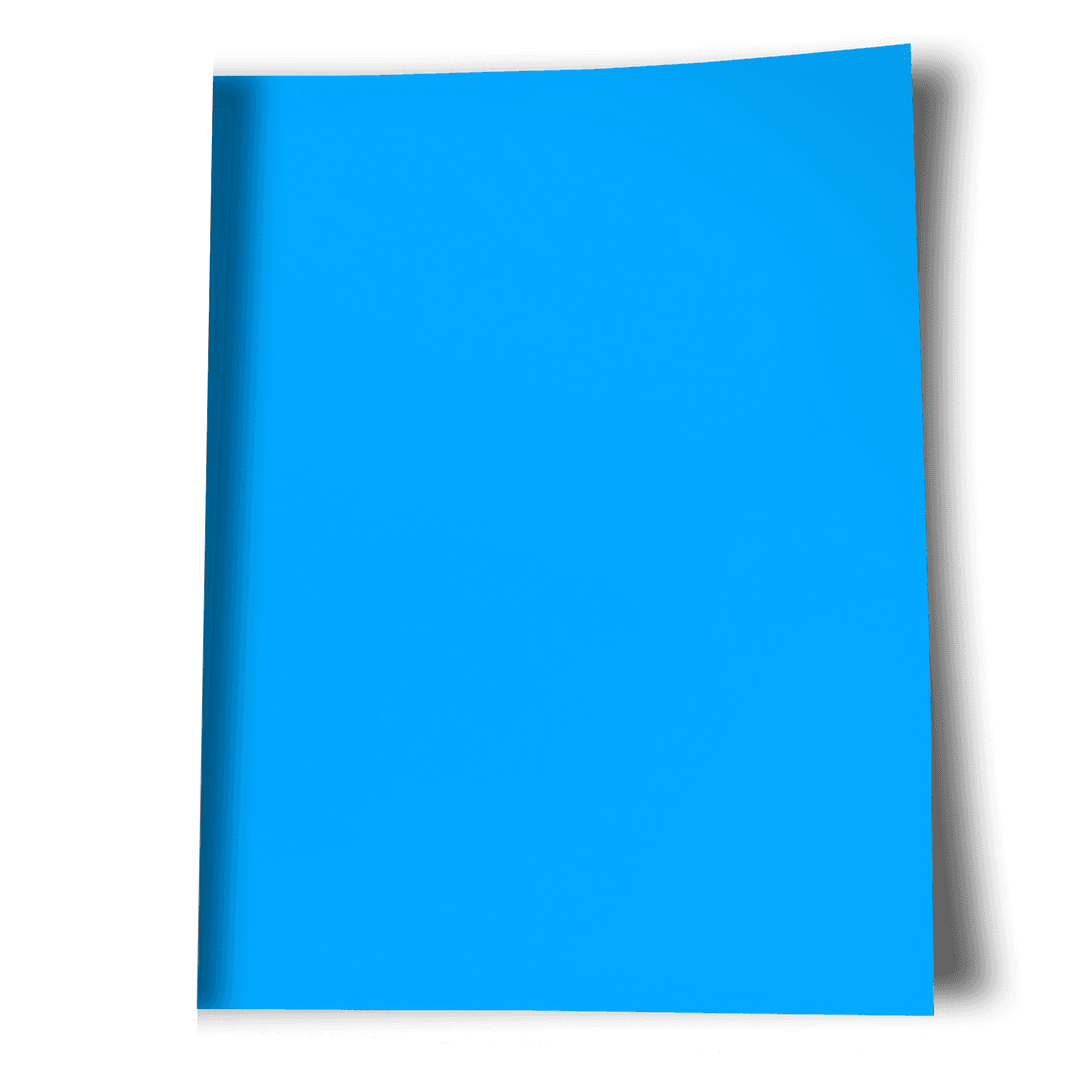 Blue Card on Transparent Background for Design Mockup