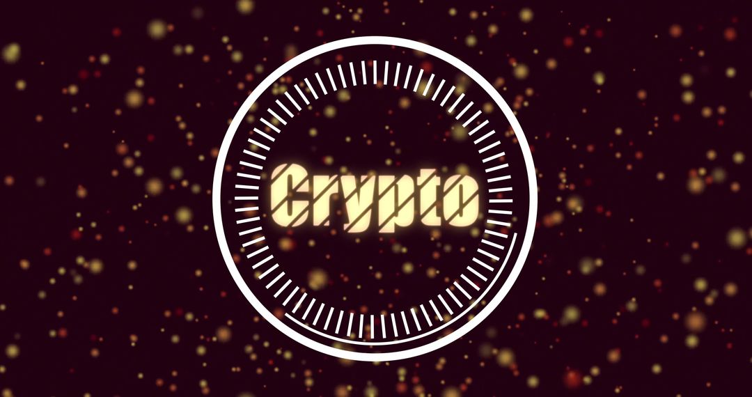 Futuristic Cryptocurrency Logo with Vibrant Digital Elements