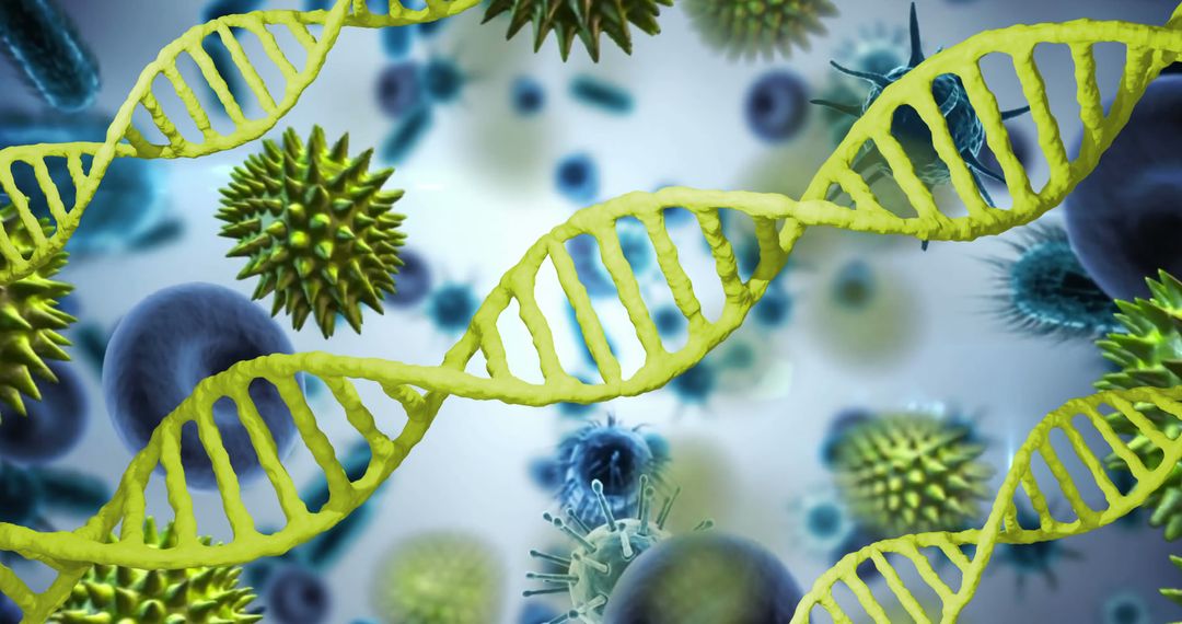 DNA Helix and Virus Cells in Scientific Visualization