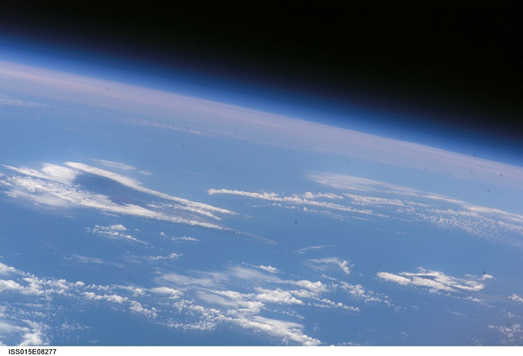Earth Horizon with Clouds from Space, View from International Space Station - Free Images, Stock Photos and Pictures on Pikwizard.com