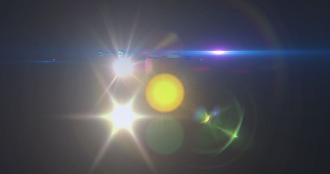 Abstract Light Flares with Traffic Signal Colors