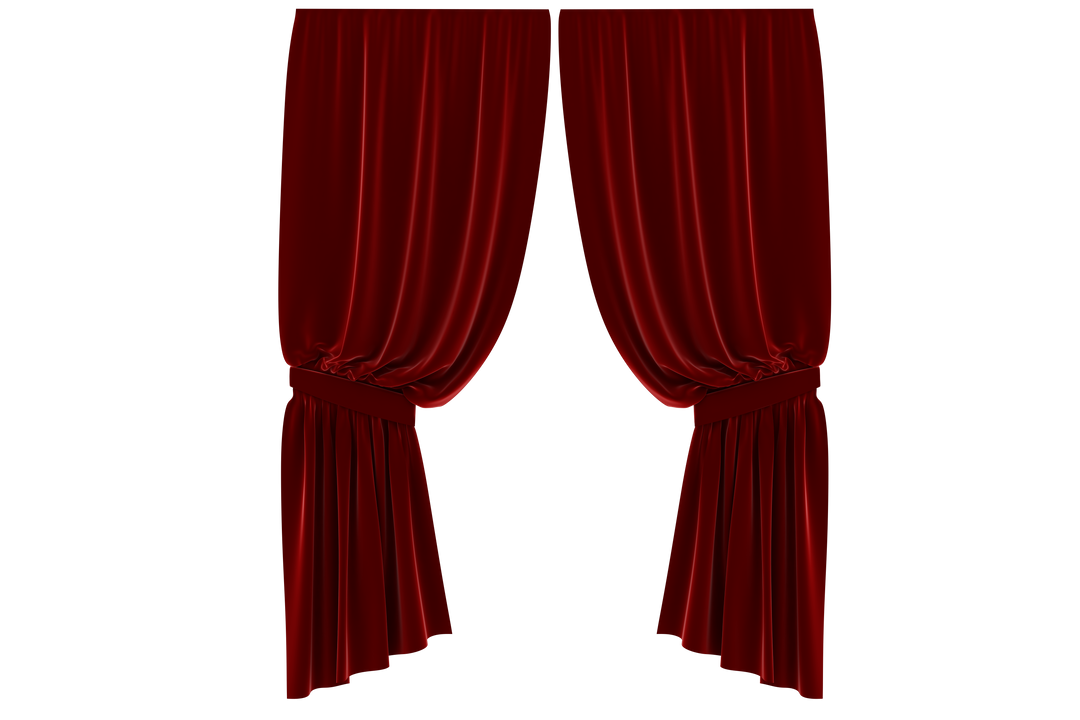 Red Curtains on Transparent Background with Elegant Drapes for Performance Concept - Download Free Stock Images Pikwizard.com