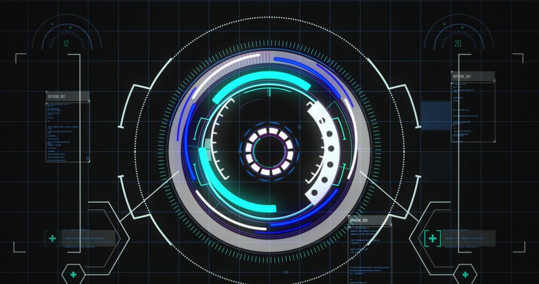 Futuristic Virtual Interface with Digital Connections