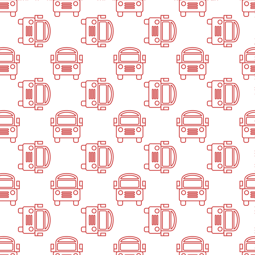 Red Buses Pattern on Transparent Background for Creative Projects - Download Free Stock Images Pikwizard.com