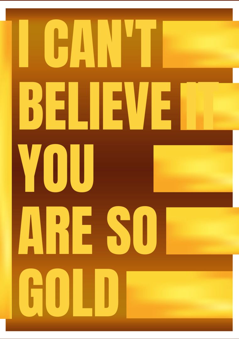 Bold Statement on Gold Background Promoting Value and Recognition