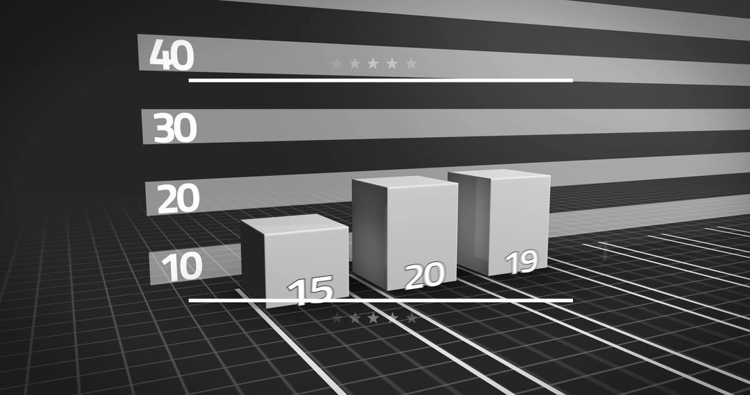 Digital Bar Graph Illustrating Business Data Analysis