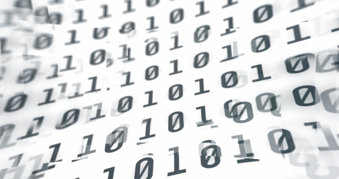 Abstract Binary Code on White Background Representing Data Processing - Free Images, Stock Photos and Pictures on Pikwizard.com