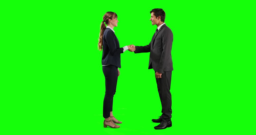 Business Professionals Handshake on Green Screen Background - Free Images, Stock Photos and Pictures on Pikwizard.com