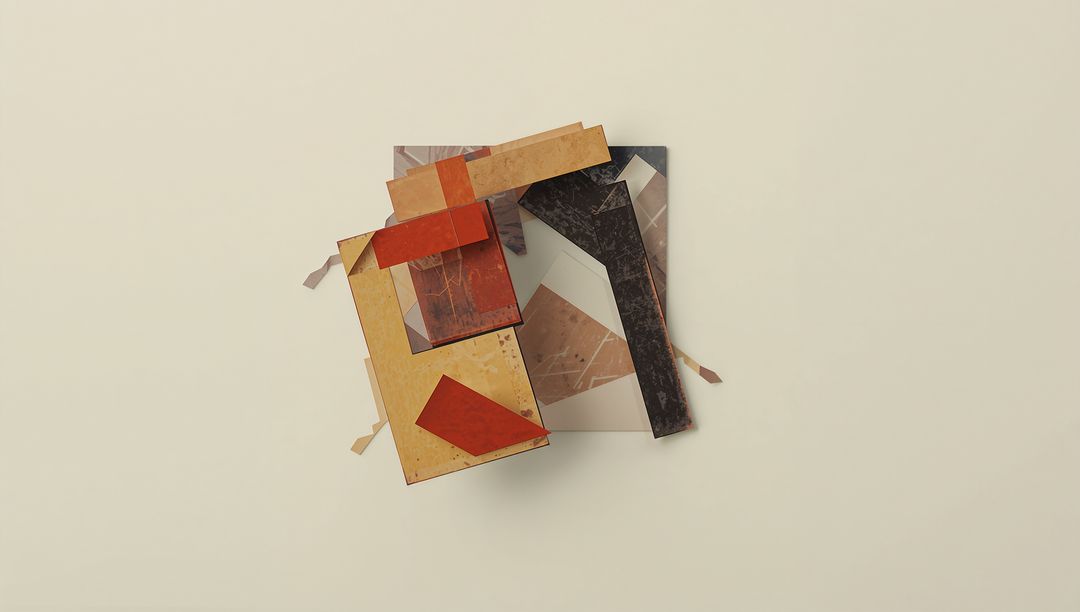 Abstract Geometric Composition Featuring Earthy Tones