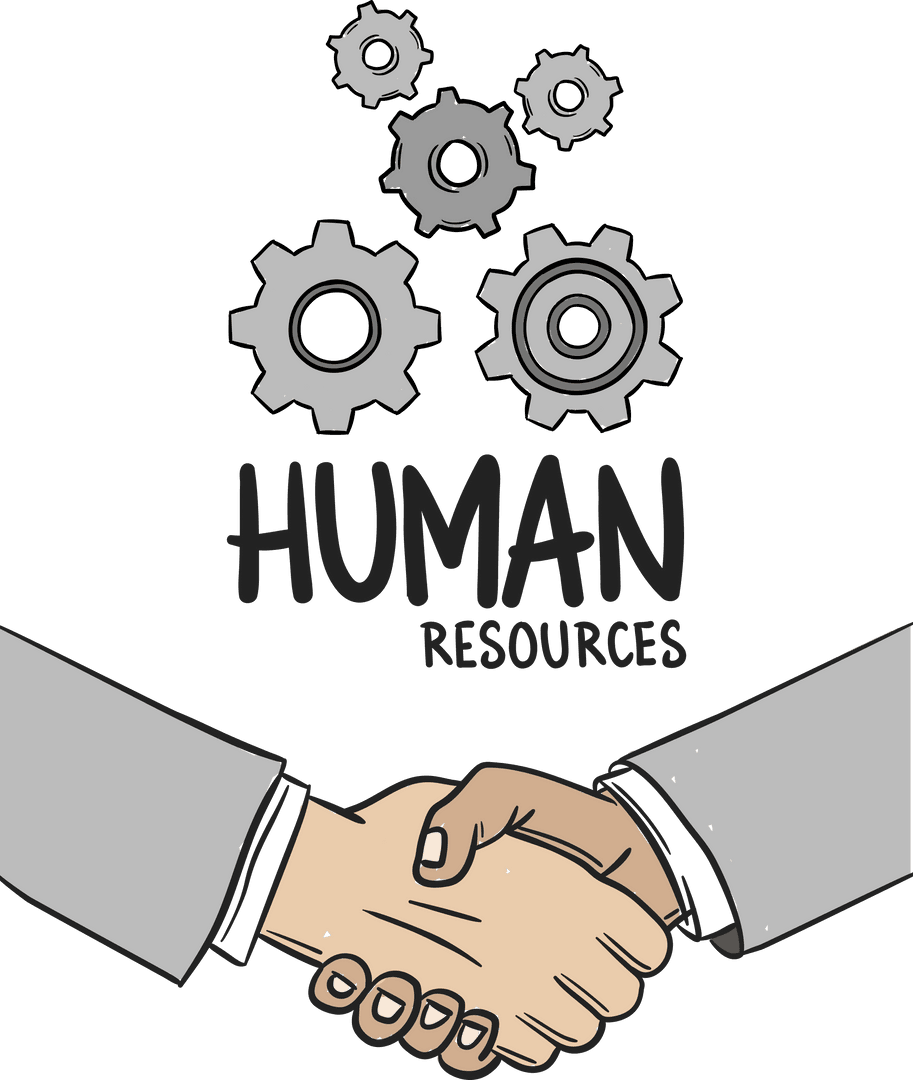 Transparent Human Resources Handshake Concept Vector Illustration