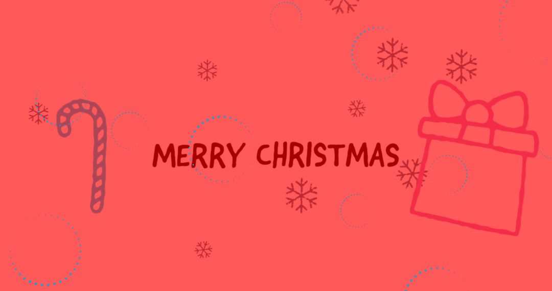 Merry Christmas Message with Festive Icons