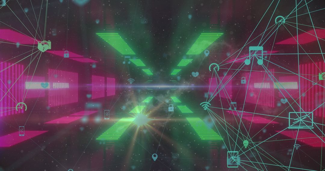 Futuristic Global Networking and Technology Background