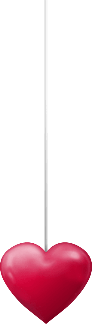 Realistic Heart-Shaped Lollipop Candy on Transparent Background