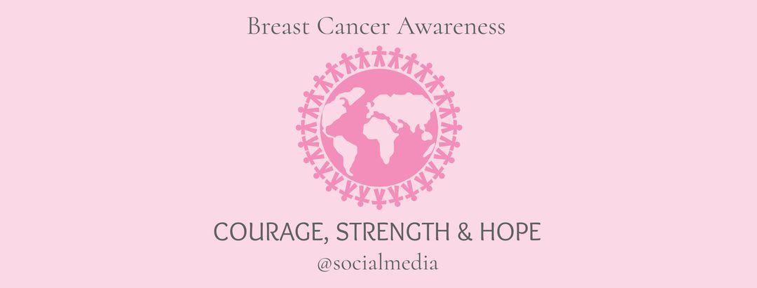 Breast Cancer Awareness Ribbon Template with Strength Message - Download Free Stock Templates Pikwizard.com