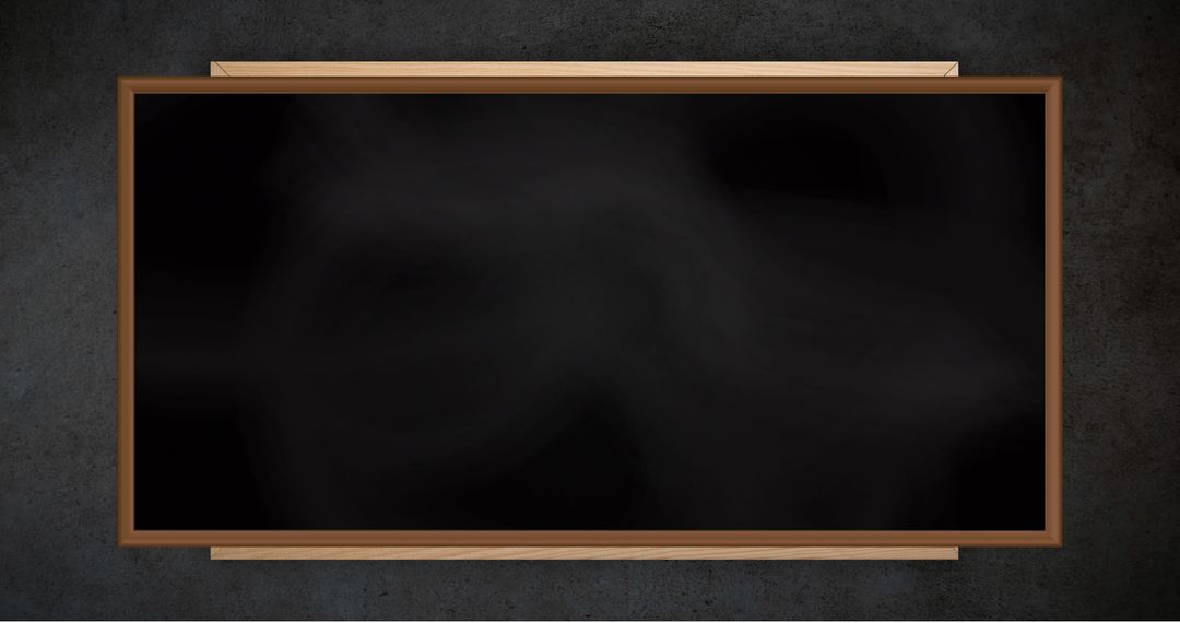 Elegant Blackboard with Wooden Frame in Dark Setting