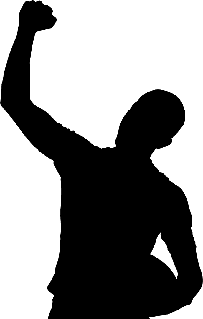 Transparent Man Holding Rugby Ball Silhouette on PNG Background