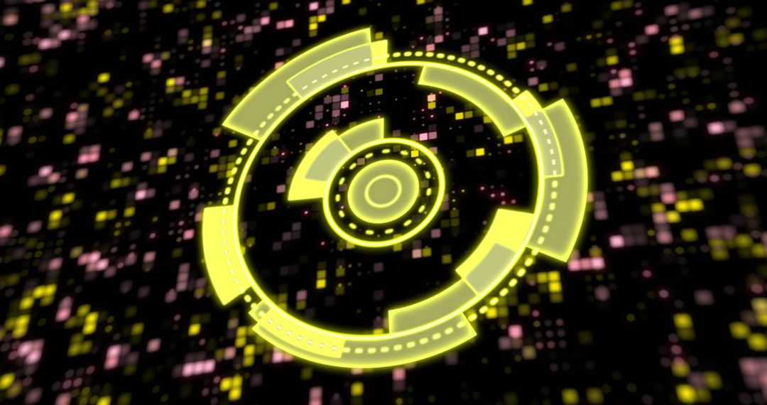 Futuristic Digital Interface Visualization in Motion