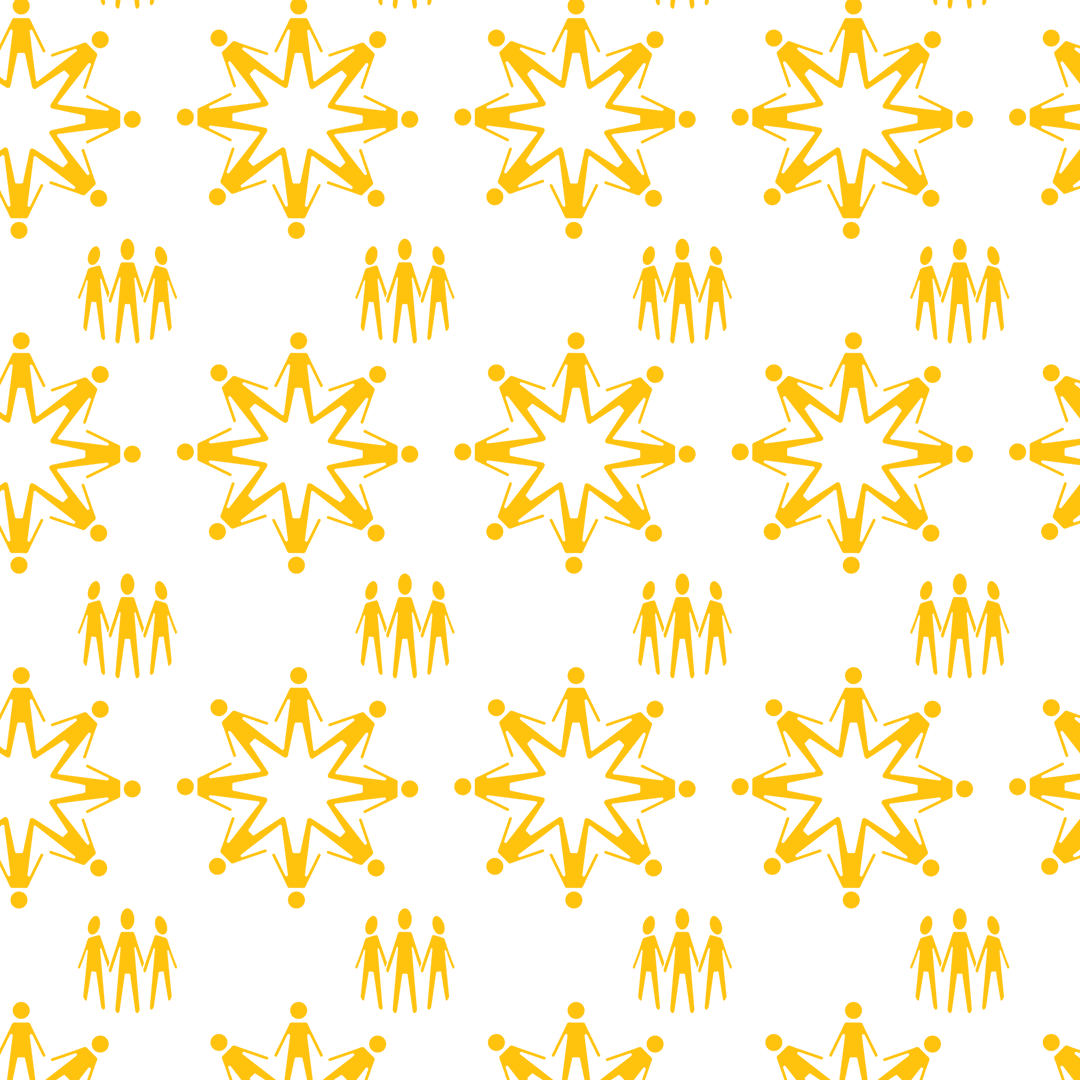 Transparent Seamless Pattern with Yellow Stars and Shapes