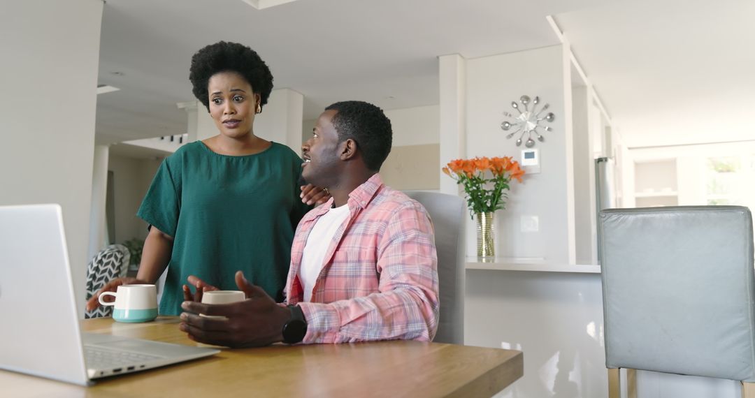 Couple Enjoying Relaxing Coffee Moment at Home