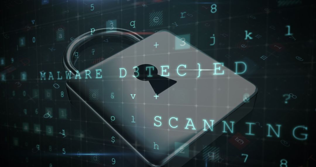 Digital Lock Illustrating Cybersecurity Threat Detection