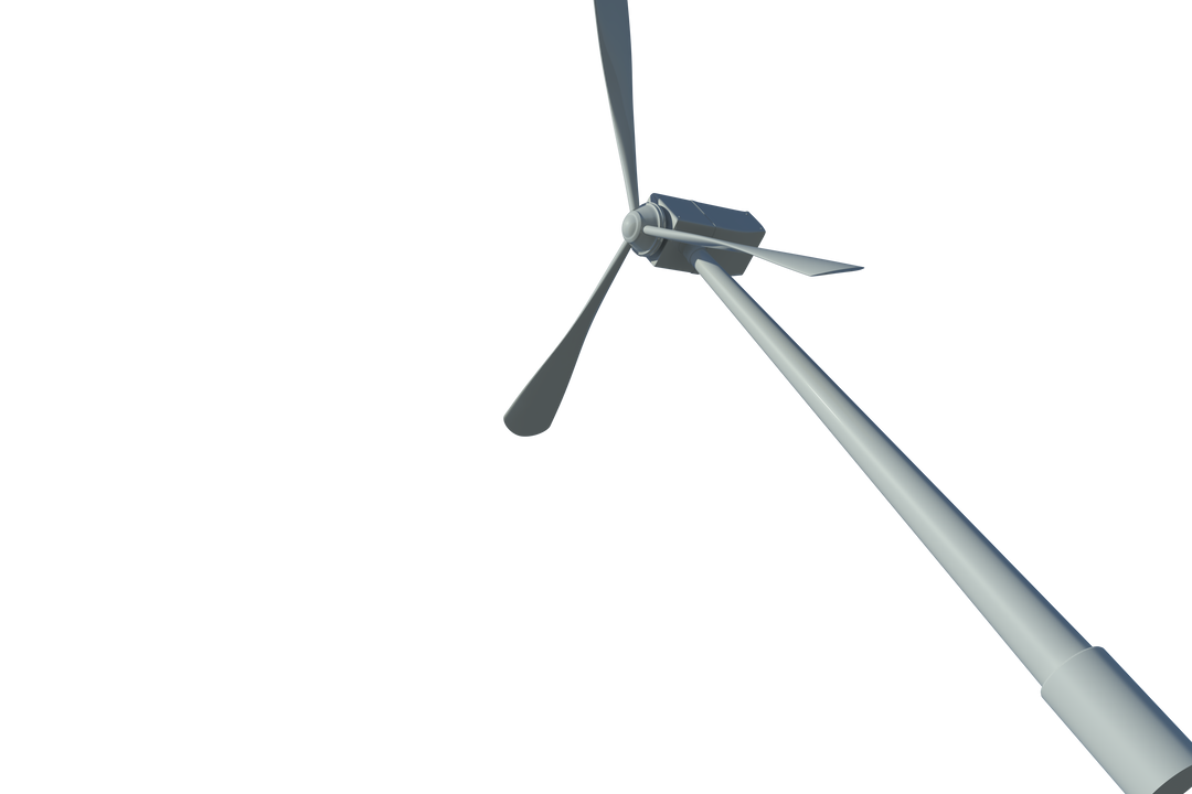 Isolated Transparent Image of Modern Wind Turbine on White Background - Download Free Stock Images Pikwizard.com