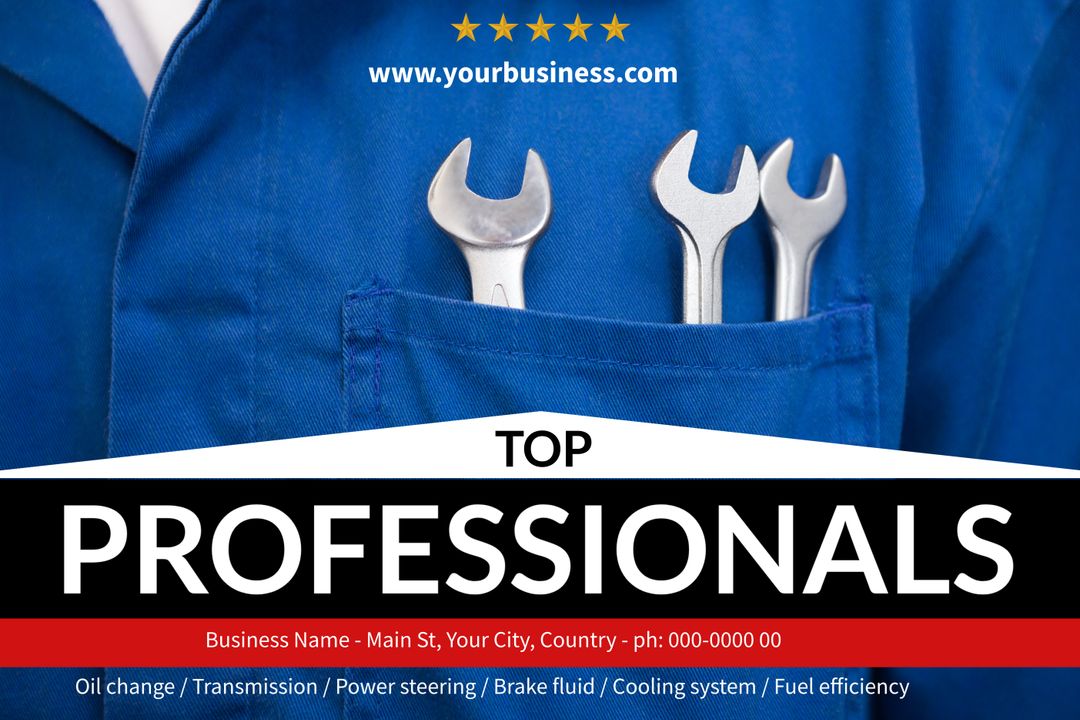 Mechanic Uniform with Tools Representing Auto Repair Expertise