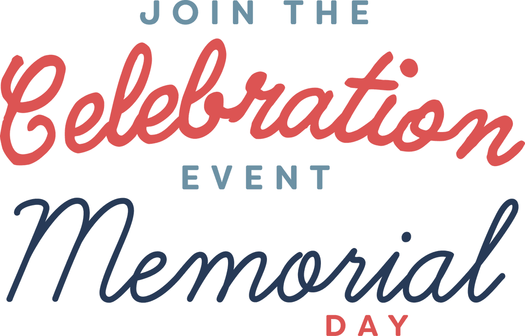 Memorial Day Celebration Event on Transparent Background
