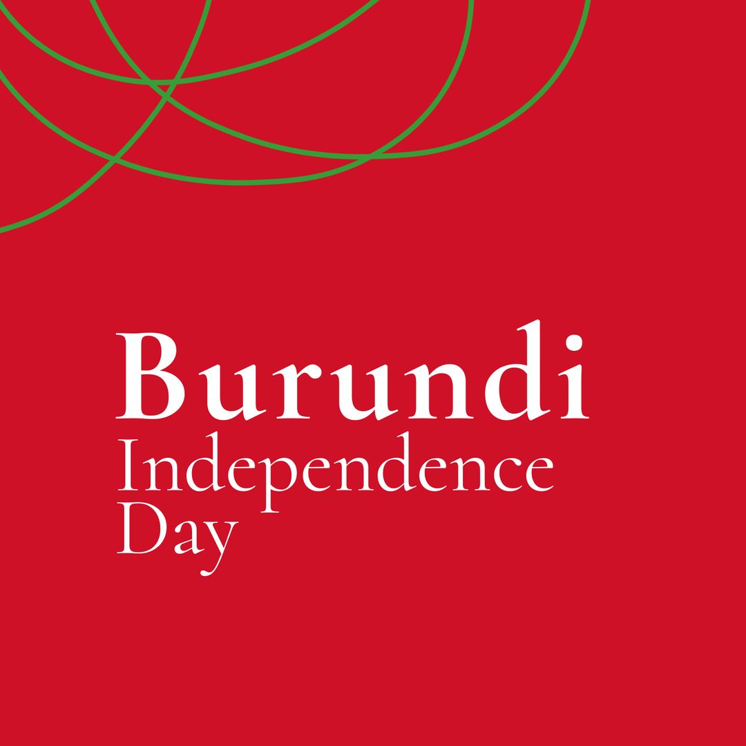 Burundi Independence Day Celebration with Red and Green Design