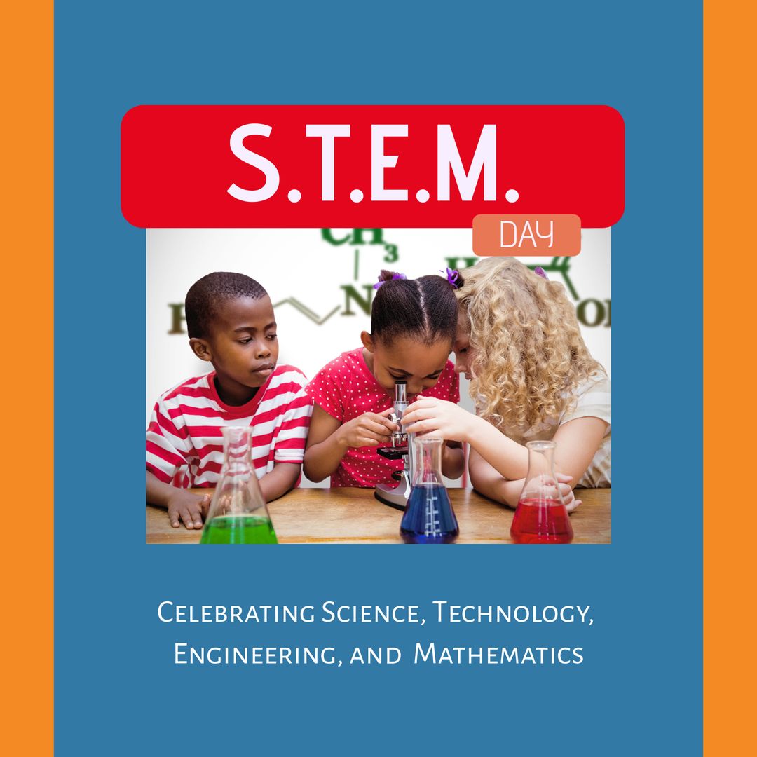 Children Engaged in Science Experiments on STEM Day - Download Free Stock Templates Pikwizard.com