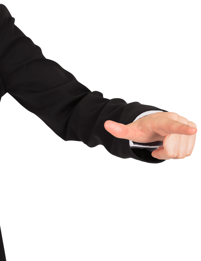 Businessman's Finger Pointing on Transparent Background