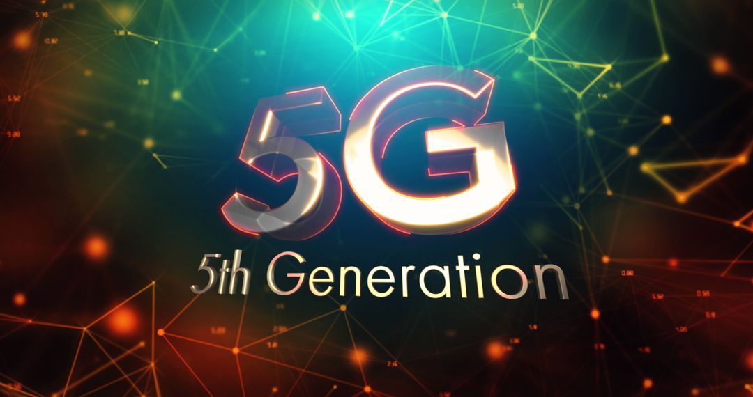 5G Network Connections with Abstract Background