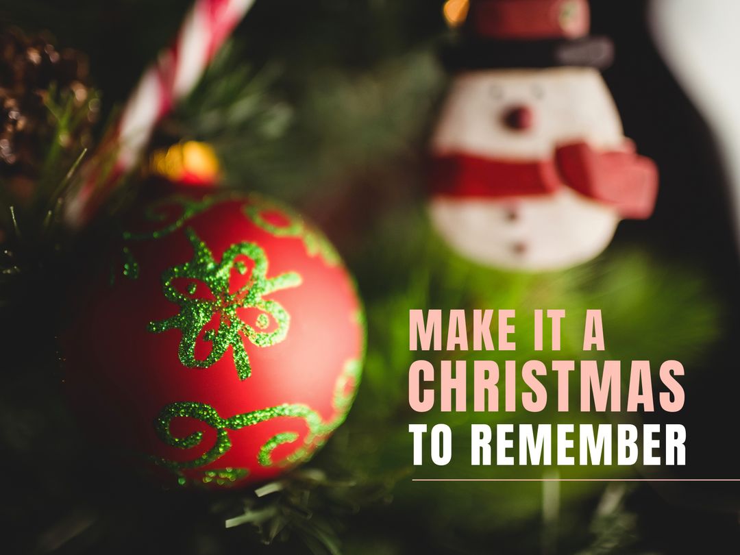 Festive Christmas Bauble and Inspirational Message