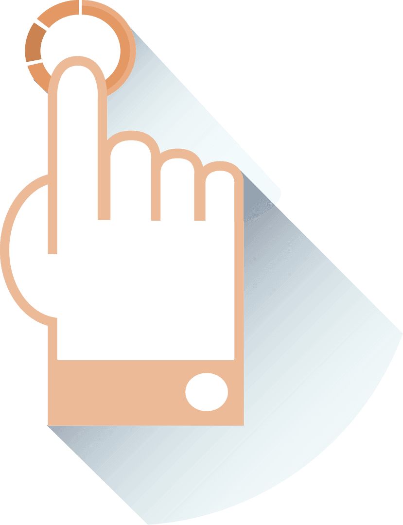 hand with finger pointing at transparent button icon - Download Free Stock Images Pikwizard.com