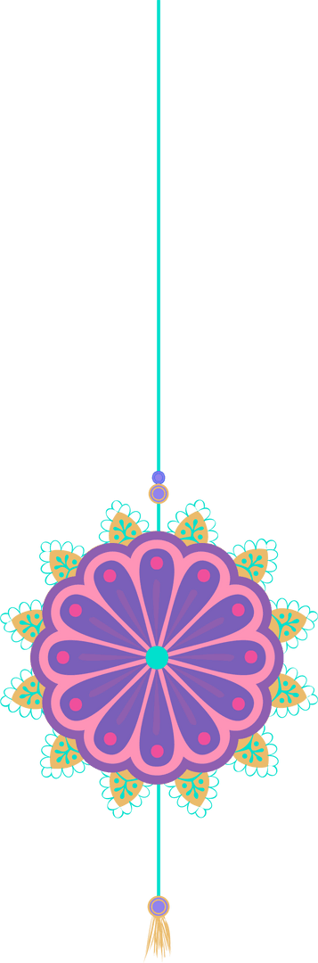 Bohemian Mandala Ornament Transparent Flat Design