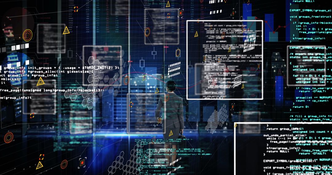 high-tech digital data processing interface - Free Images, Stock Photos and Pictures on Pikwizard.com