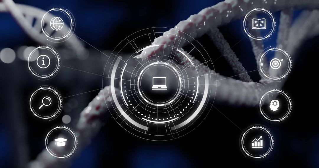 Futuristic Technology Interface with DNA Sequence