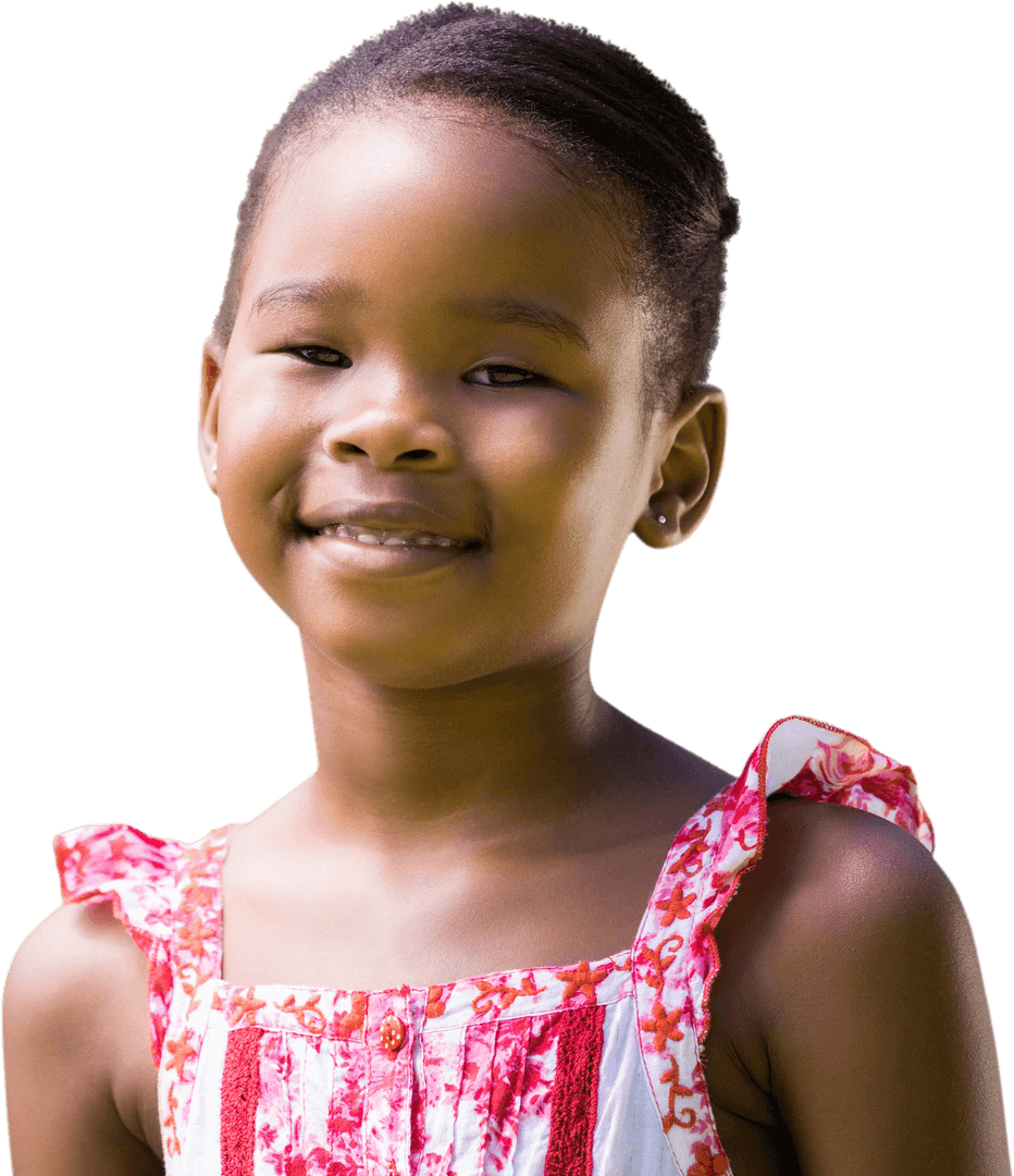 Joyful Young Girl Smiling in Transparent Background