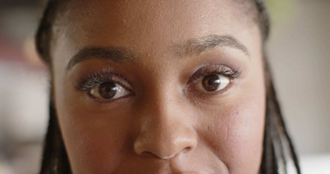 Close-up Portrait of Woman with Brown Eyes and Eyebrows - Free Images, Stock Photos and Pictures on Pikwizard.com