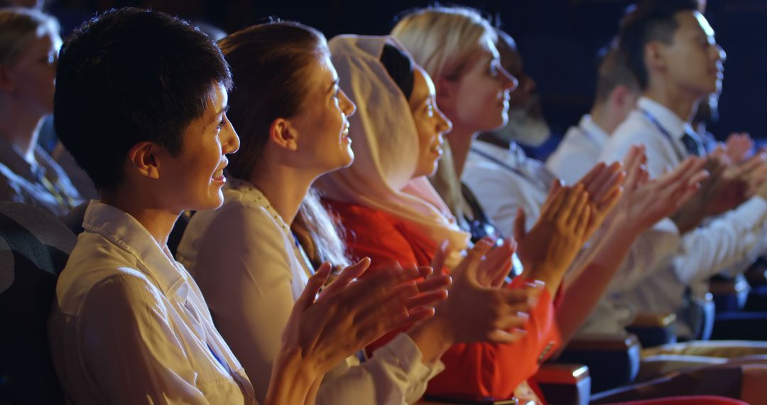 Diverse Audience Clapping in Theater - Free Images, Stock Photos and Pictures on Pikwizard.com