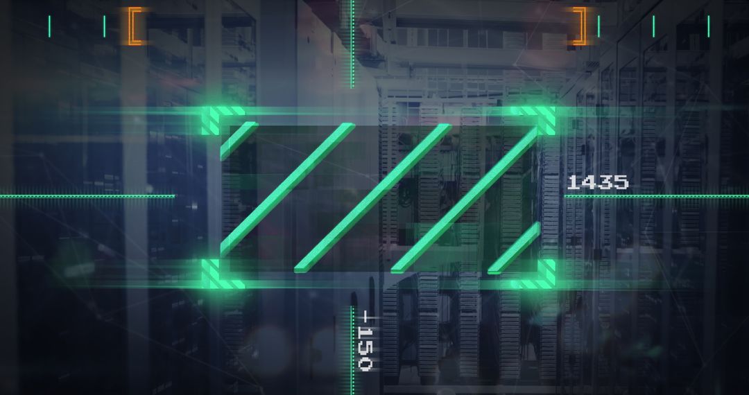 Digital Network Interface in Advanced Data Server Room