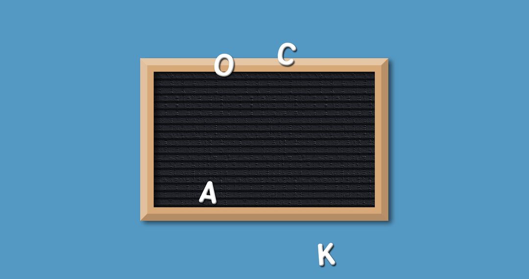 School Communication Board with Scattered Letters