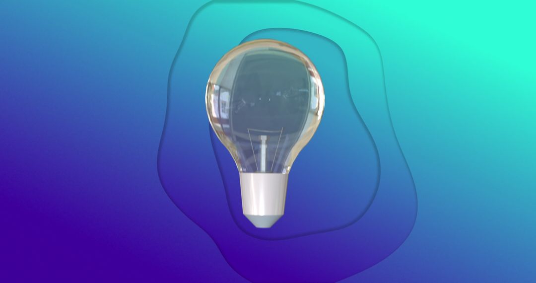 Light Bulb Icon on Abstract Gradient Background for Education Inspiration