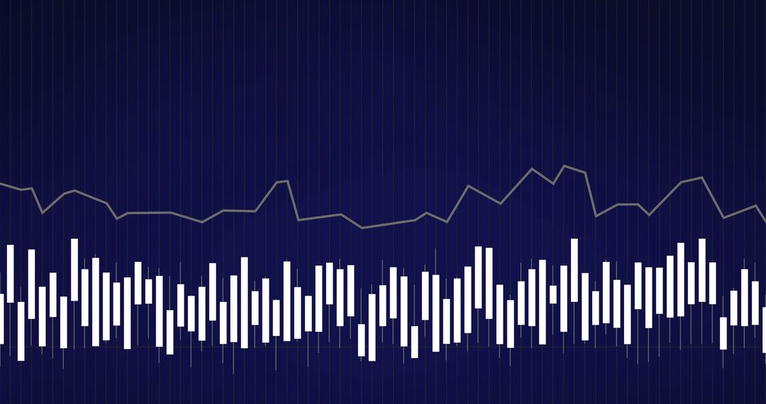 Analyzing Digital Data with Graphs on Blue Background