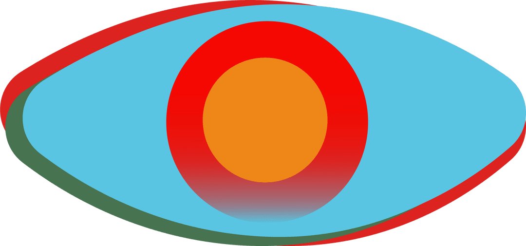 Colorful Abstract Eye Design with Transparent Background