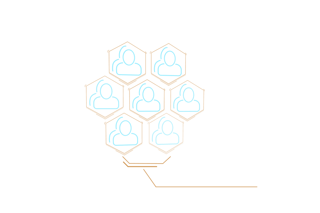 Transparent Network of People Icons Illustrating Connections and Networking